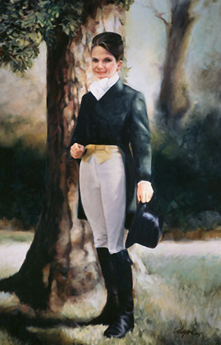 portrait of lady in equestrian attire