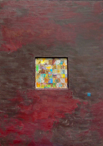 abstract maroon painting