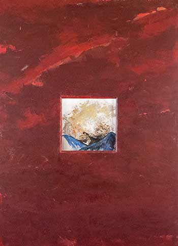 abstract maroon painting